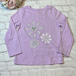 🌸Cat & Jack Snowflake Long Sleeve Graphic